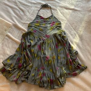 Circle of flowers slip dress